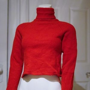 DKNY Red Lamb Wool Sweater